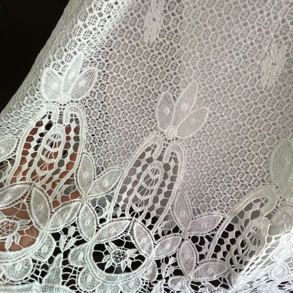 Tuckernuck Avalon White Lace Mini Dress GORGEOUS Bridal Shower Beach Boho Sz S - Picture 7 of 11